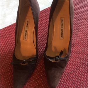 Manolo Blahnik suede heels